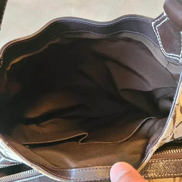 Coach Handbag Purse F15083 Lynn Soho Hobo Signature Brown Leather Tote Bag - Picture 6 of 7